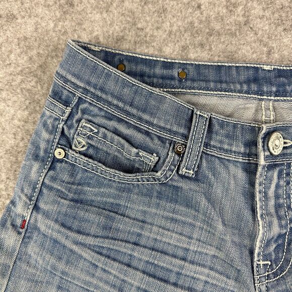Vintage Vigoss Capri Jeans Womens 30 Light Wash Cuffed Everyday Stretch Denim - Picture 3 of 14